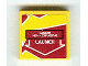 Part No: 3068pb0368  Name: Tile 2 x 2 with 'DANGER HIGH-EXPLOSIVE' and 'LAUNCH' on Dark Red and Yellow Background Pattern (Sticker) - Set 8113