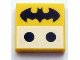 Part No: 3068pb0816  Name: Tile 2 x 2 with 2 Black Dots and Batman Logo Pattern