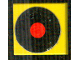 Part No: 3068pb0866  Name: Tile 2 x 2 with Black Circle with Red Center (Vinyl Record) Pattern (Sticker) - Set 268