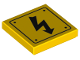 Part No: 3068pb1152  Name: Tile 2 x 2 with Electricity Danger Sign and Rivets Pattern