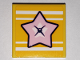 Part No: 3068pb1841  Name: Tile 2 x 2 with Bright Pink Star and White Stripes Pattern (Sticker) - Set 41338