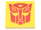 Part No: 3068pb2453  Name: Tile 2 x 2 with Red Robot Mask Transformers Autobot Symbol Pattern