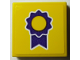 Part No: 3068pb2624  Name: Tile 2 x 2 with Dark Purple Award Ribbon with White Outline Pattern (Sticker) - Set 40385
