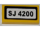 Part No: 3069pb0239  Name: Tile 1 x 2 with 'SJ 4200' Pattern (Sticker) - Set 4200