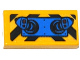 Part No: 3069pb0334  Name: Tile 1 x 2 with Black Stripes and 2 Blue Joysticks Pattern (Sticker) - Set 76020
