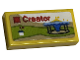 Part No: 3069pb1056  Name: Tile 1 x 2 with LEGO Creator Set Box Art, Carousel Pattern (Sticker) - Sets 40528 / 40574