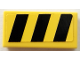 Part No: 3069pb1144  Name: Tile 1 x 2 with Black and Yellow Danger Stripes Pattern (Sticker) - Set 70731