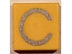 Part No: 3070pb011  Name: Tile 1 x 1 with Silver Capital Letter C Pattern