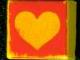 Part No: 3070pb043  Name: Tile 1 x 1 with Yellow Heart Pattern