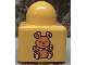 Part No: 31000pb05  Name: Primo Brick 1 x 1 with Medium Orange Teddy Bear on Opposite Sides Pattern