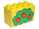 Part No: 31111pb002  Name: Duplo, Brick 2 x 4 x 2 with Apple Tree Pattern