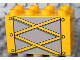 Part No: 31111pb029  Name: Duplo, Brick 2 x 4 x 2 with Yellow Girders on Light Bluish Gray Pattern