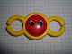 Part No: 31697pb01  Name: Primo Teether Chain Link with Red Center and Face Pattern