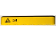 Part No: 32524pb070R  Name: Technic, Liftarm Thick 1 x 7 Keep Your Distance and Crush Zone Warning Triangle Signs Pattern Model Right Side (Sticker) - Set 42114