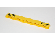 Part No: 32525pb020  Name: Technic, Liftarm Thick 1 x 11 with Black and Yellow Danger Stripes Pattern on Ends (Stickers) - Set 42035