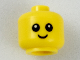 Part No: 33464pb01  Name: Minifigure, Baby / Toddler Head with Neck with Black Eyes, White Pupils, and Smile Pattern