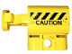 Part No: 35456pb001  Name: Projectile Launcher Part, Net Shooter Canister with Black and Yellow Danger Stripes and 'CAUTION' Pattern (Sticker) - Set 75926