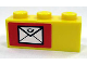 Part No: 3622pb024L  Name: Brick 1 x 3 with Mail Envelope Pattern Left (Sticker) - Set 7732