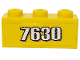 Part No: 3622pb028  Name: Brick 1 x 3 with White '7630' Pattern (Sticker) - Set 7630