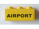 Part No: 3622pb038  Name: Brick 1 x 3 with 'AIRPORT' Pattern (Sticker) - Set 3182