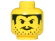 Part No: 3626bpb0012  Name: Minifigure, Head Moustache Thin, Stubble and Sideburns Pattern - Blocked Open Stud