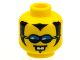 Part No: 3626bpb0031  Name: Minifigure, Head Glasses with Blue Glasses, 2 White Teeth and Sideburns Pattern - Blocked Open Stud