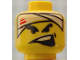 Part No: 3626bpb0123  Name: Minifigure, Head Male White Bandage with Blood, Side Open Mouth Pattern - Blocked Open Stud