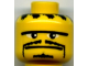 Part No: 3626bpb0162  Name: Minifigure, Head Moustache Thin, Small Goatee, Straight Unibrow Pattern - Blocked Open Stud