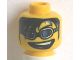 Part No: 3626bpb0240  Name: Minifigure, Head Glasses with Blue Glasses, Long Black Bangs and Open Mouth Pattern - Blocked Open Stud