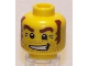 Part No: 3626bpb0425  Name: Minifigure, Head Male Stubble, Brown Eyebrows and Sideburns, White Pupils Pattern - Blocked Open Stud