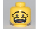 Part No: 3626bpb0461  Name: Minifigure, Head Moustache Curly Long, Open Mouth Grin, White Pupils Pattern - Blocked Open Stud