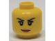 Part No: 3626bpb0513  Name: Minifigure, Head Female with Pink Lips, Eyelashes and White Pupils Pattern - Blocked Open Stud