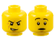 Part No: 3626bpb0584  Name: Minifigure, Head Dual Sided Snarling / Raised Eyebrows Pattern - Blocked Open Stud
