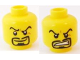 Part No: 3626bpb0596  Name: Minifigure, Head Dual Sided Arched Eyebrows and Goatee, Smile / Angry Pattern - Blocked Open Stud
