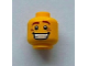 Part No: 3626bpb0685  Name: Minifigure, Head Male Brown Eyebrows, White Pupils, Smile Wrinkles and Wide Open Smile Pattern - Blocked Open Stud