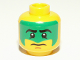 Part No: 3626bpb0689  Name: Minifigure, Head Face Paint with Green War Paint Pattern - Blocked Open Stud