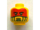 Part No: 3626bpb0917  Name: Minifigure, Head Face Paint with Red War Paint Pattern - Blocked Open Stud