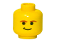 Part No: 3626bps5  Name: Minifigure, Head Male Smirk and Brown Eyebrows Pattern (SW Han Solo) - Blocked Open Stud