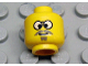 Part No: 3626bpx55  Name: Minifigure, Head Glasses with Gray Moustache, Crosseyed Pattern - Blocked Open Stud