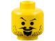 Part No: 3626bpx81  Name: Minifigure, Head Moustache Pointed, Goatee and Stubble Pattern - Blocked Open Stud