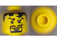 Part No: 3626cpb0216  Name: Minifigure, Head Male Pupils, Black Hair, Curly Eyebrows, Goatee Pattern - Hollow Stud