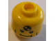 Part No: 3626cpb0433  Name: Minifigure, Head Vertical Cheek Lines, Straight Mouth and White Pupils Pattern (Crash Test Dummy) - Hollow Stud