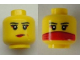 Part No: 3626cpb0592  Name: Minifigure, Head Dual Sided Female Red Lips / Red Veil over Mouth Pattern - Hollow Stud