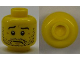 Part No: 3626cpb0684  Name: Minifigure, Head Beard Stubble, Wrinkles and Worried Look Pattern - Hollow Stud