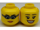Part No: 3626cpb0688  Name: Minifigure, Head Dual Sided Female Open Smile / Swimming Goggles Pattern - Hollow Stud