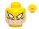 Part No: 3626cpb0787  Name: Minifigure, Head Male Mask with Iron Fist Pattern - Hollow Stud