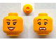 Part No: 3626cpb0940  Name: Minifigure, Head Dual Sided Female Black Eyebrows, Eyelashes, Dark Orange Lips, Open Mouth Smile with Teeth / Scared Pattern - Hollow Stud