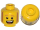 Part No: 3626cpb1074  Name: Minifigure, Head Sideburns and Open Mouth Smile with Teeth and Tongue Pattern - Hollow Stud