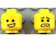 Part No: 3626cpb1089  Name: Minifigure, Head Dual Sided Open Smile with Teeth / Eyebrows, Scared Pattern - Hollow Stud