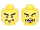 Part No: 3626cpb1884  Name: Minifigure, Head Dual Sided Black Eyebrows and Pointed Goatee, Stern / Open Mouth Angry Pattern - Hollow Stud